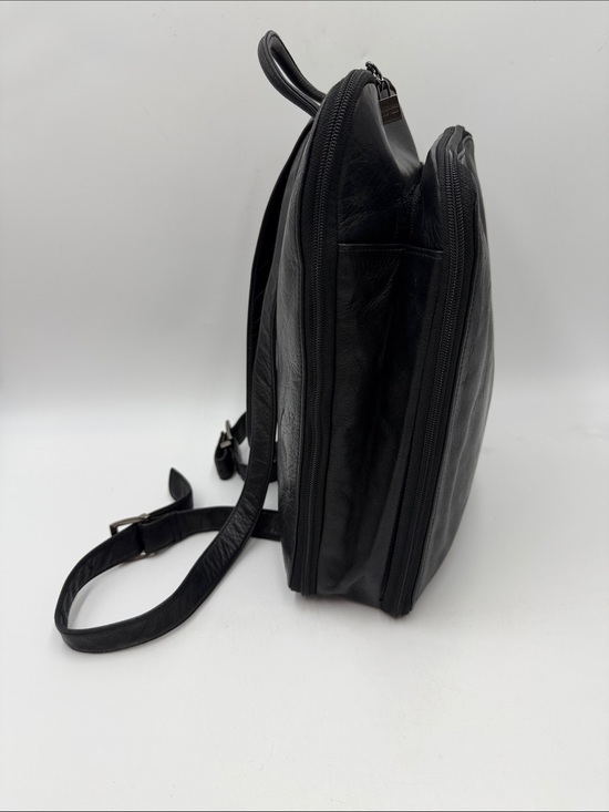 Perlina Black Leather Women’s Backpack with Top Handle main image 7